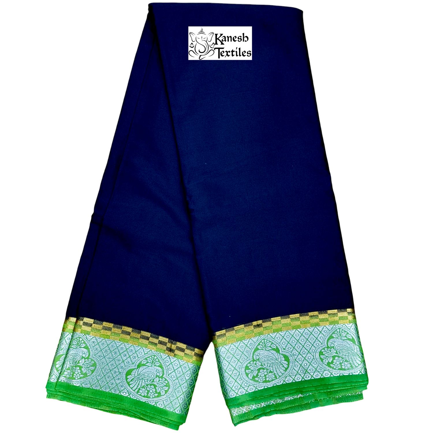 MAYSORE SILK KALYANI-BLACK with Green