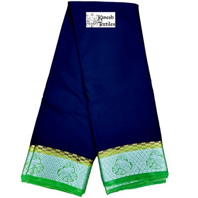 MAYSORE SILK KALYANI-BLACK with Green