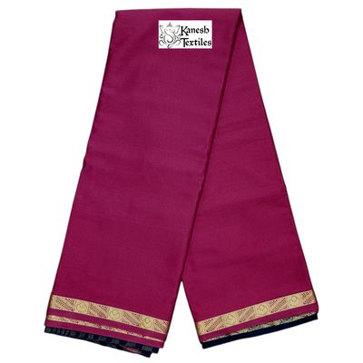 MAYSORE SILK JANAGI-MAROON with Black