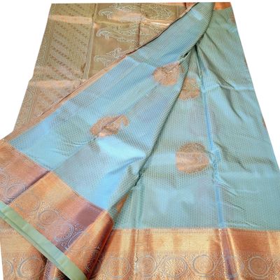 Soft Silk Saree - ICE BLUE 32