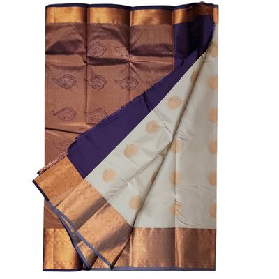 Soft Silk Saree- GOLD/PURPLE