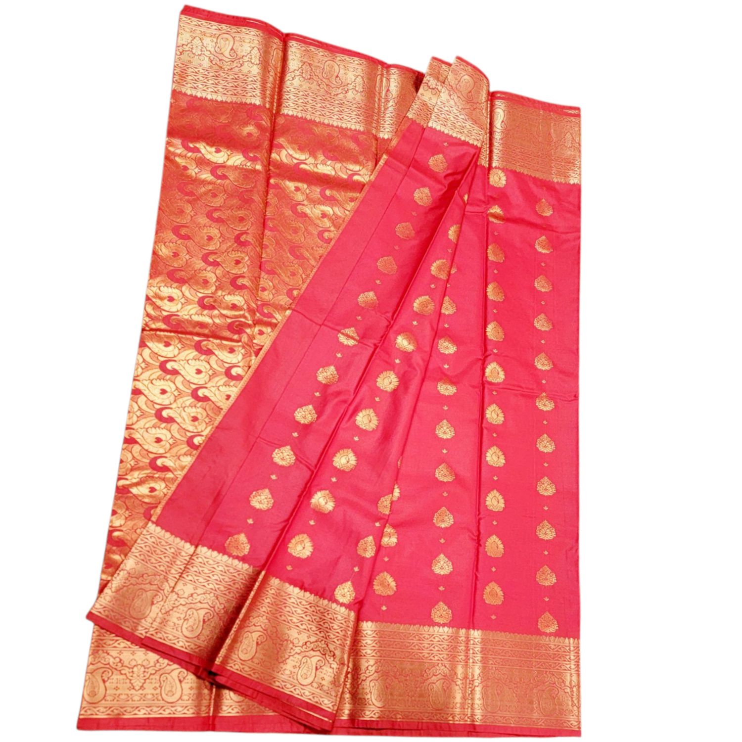 Soft Silk Saree- RED 11