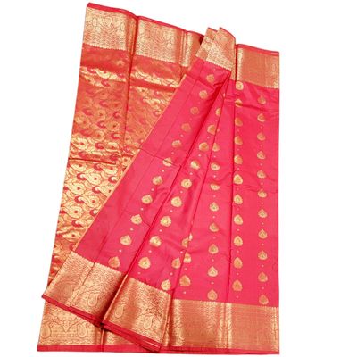 Soft Silk Saree- RED 11