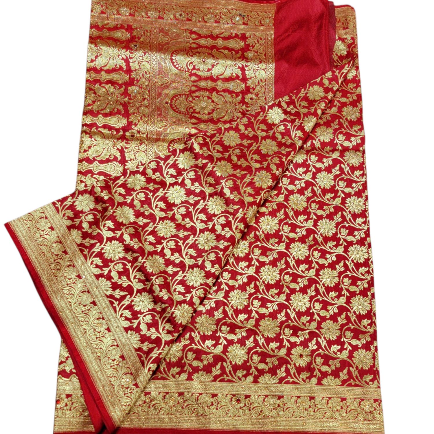 Pure Banarasi Silk Saree- RED 15