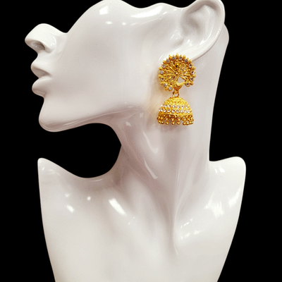 GOLD PLATED EARRING - PEACOCK JHUMKA 16