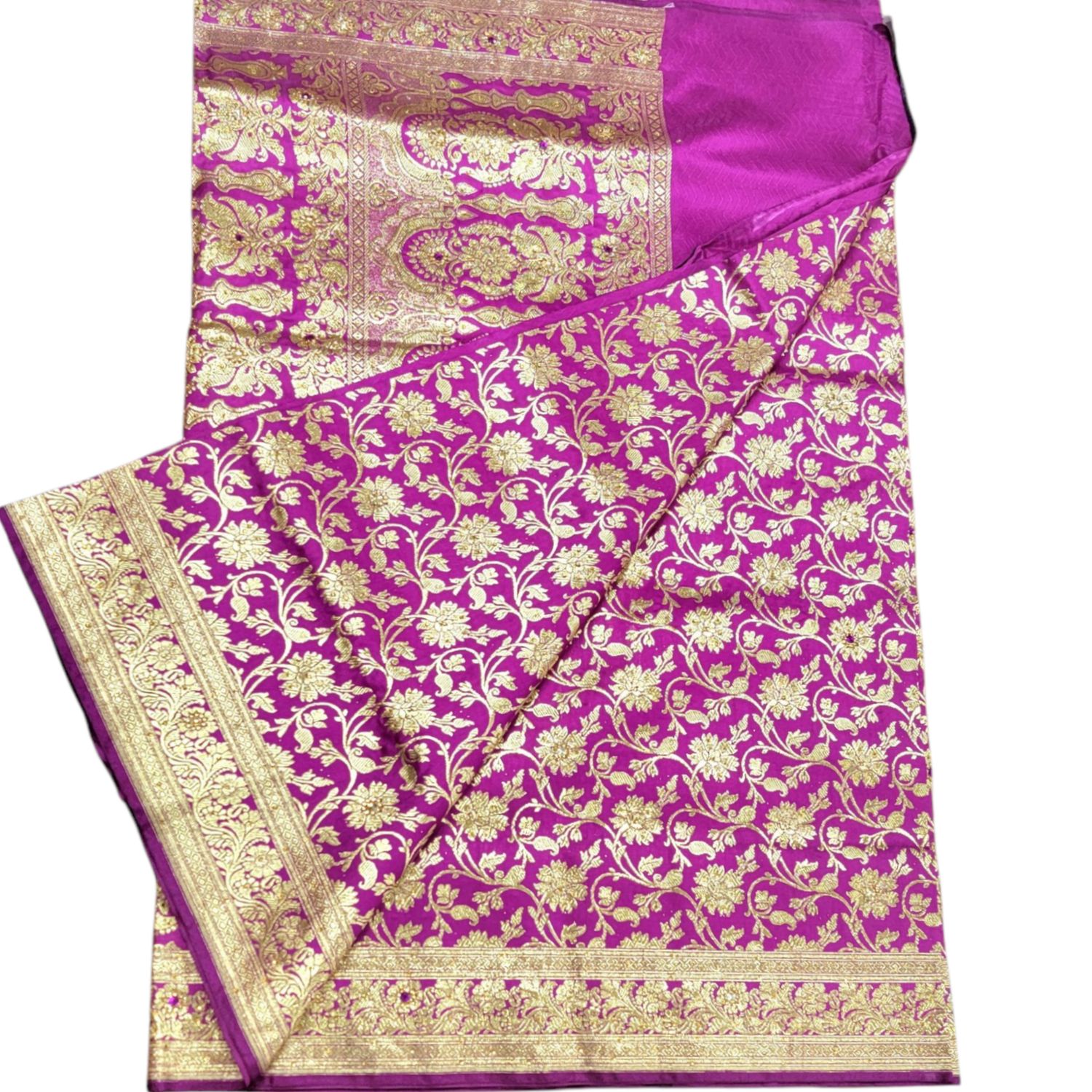 Pure Banarasi Silk Saree- PLUM PURPLE 25