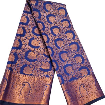 Soft Silk Saree - Royal Blue 12