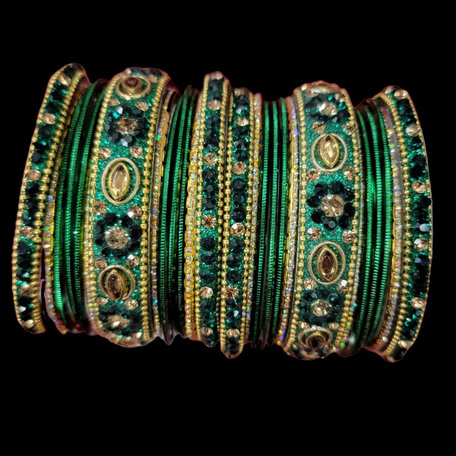 FANCY BANGLES - FOREST GREEN 22