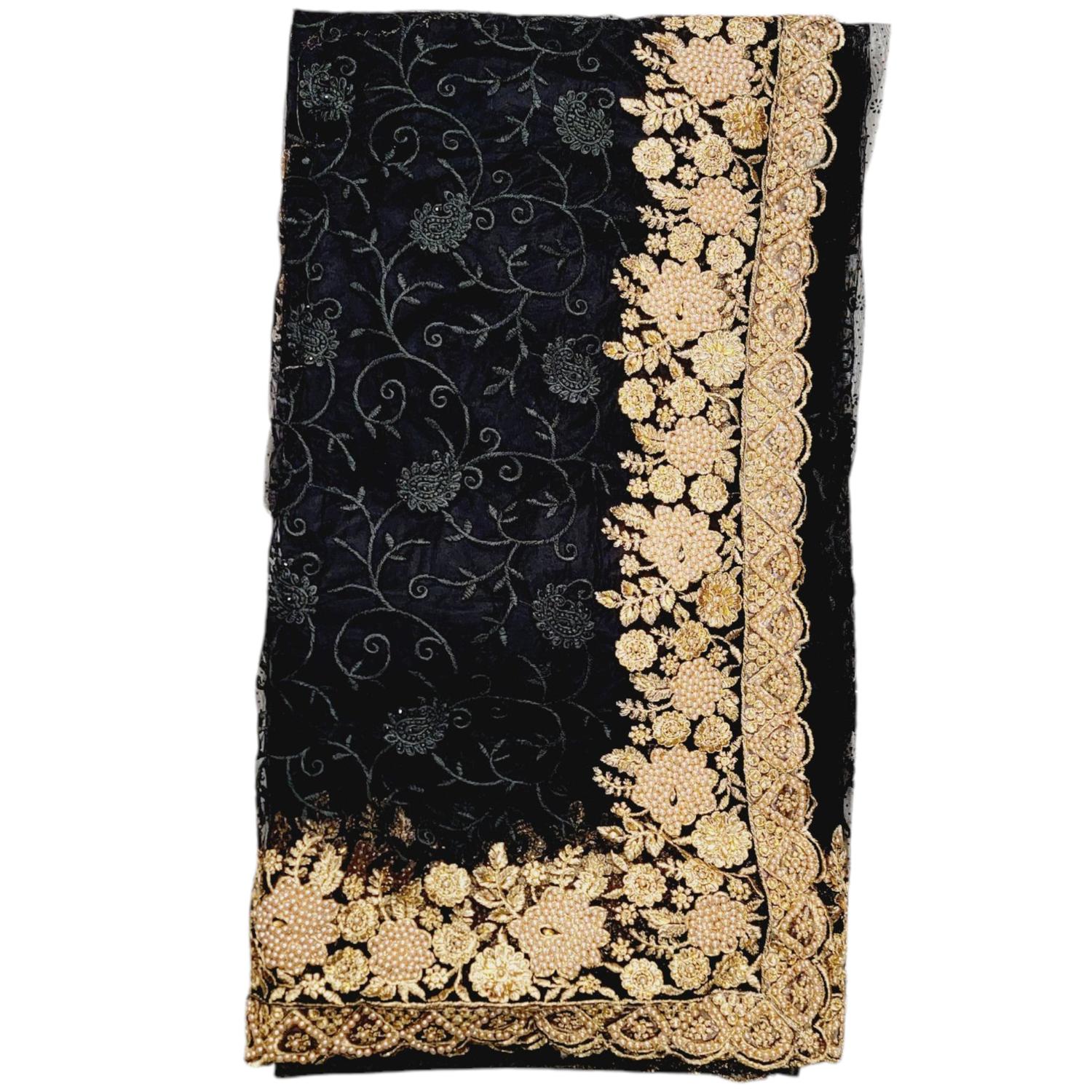 PartyWear Saree Tulle - BLACK 34