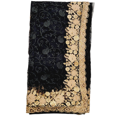 PartyWear Saree Tulle - BLACK 34