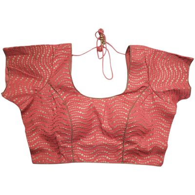Designer Readymade Blouse AE - PINK / CORAL 14