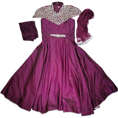 GIRLS LONG DRESS SALWAR - Princess Purple