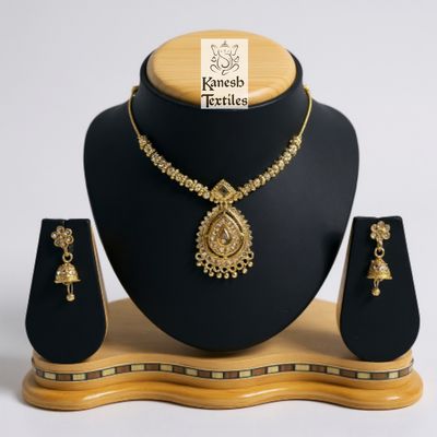 Gold Plated Necklace Set - Deepika