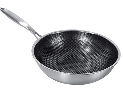 Wok Pan Stainless Steel Non-Stick (32cm)