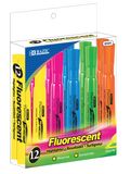 Desk Style Fluorescent HighLighters (12/Box)