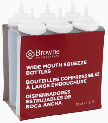 Squeeze Bottle 24oz - Set of 6