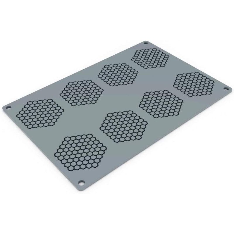 Silicone Mould - 8 Honeycomb Indents - 300 x 200mm - GOURMAND