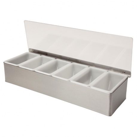 Condiment Holder - 6 Inserts, SS