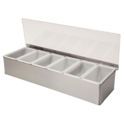 Condiment Holder - 6 Inserts, SS