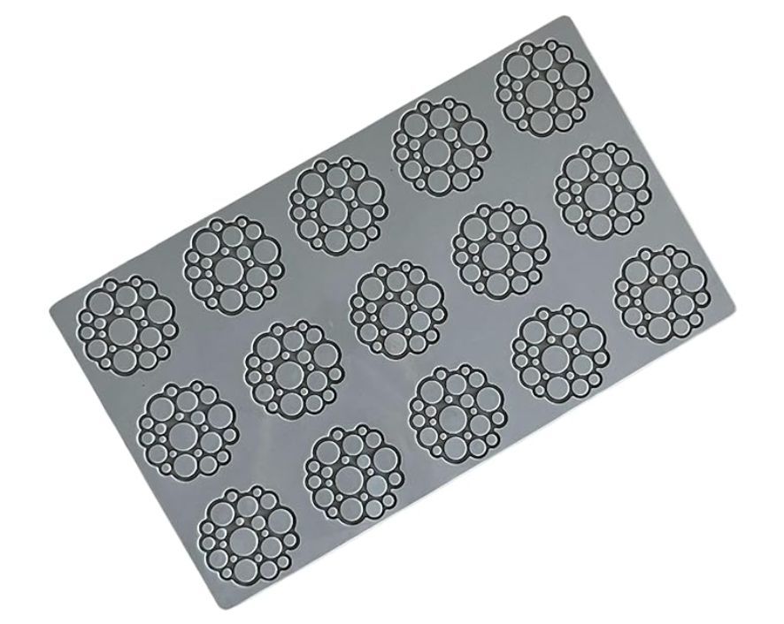 Silicone Mould - 15 Round Shape Circles Indents - Ø mm 50x2 h