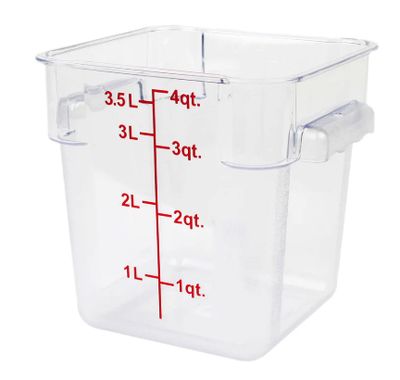 4QT Polycarbonate Square Food Storage (with Lid)