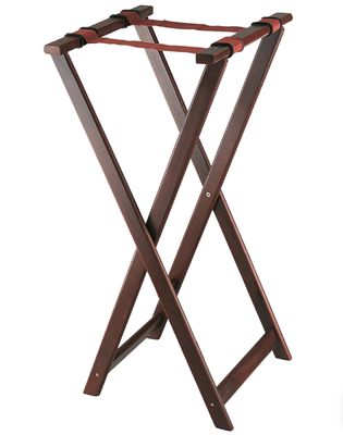 Mahogany Finish Wood Tray/Stand
