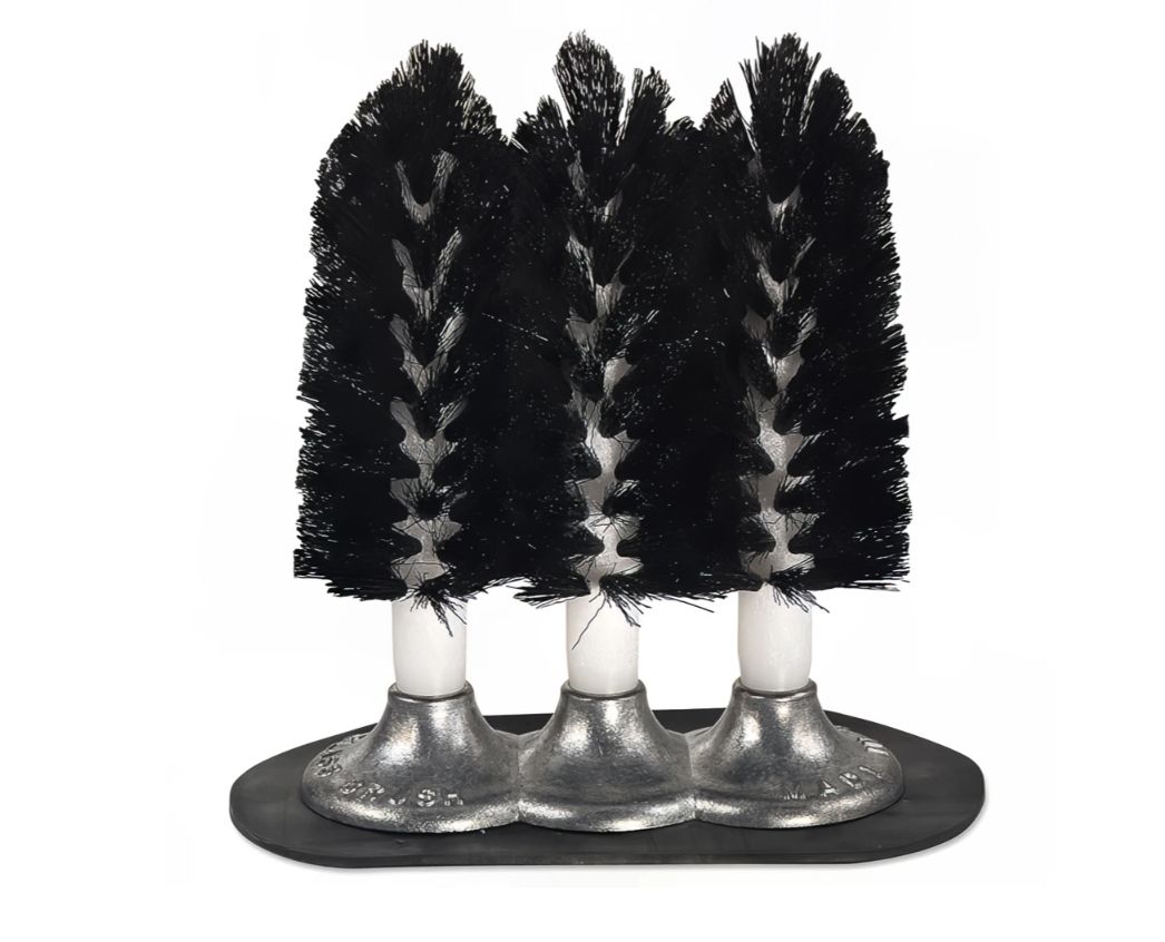 Glass Brush, Triple w/Suction Base