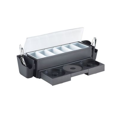 Condiment Holder with Salt Rimmer – Side Compartment, 2-Piece Set