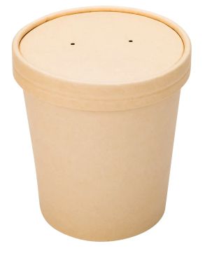 Lids for Soup Containers Kraft Paper (32oz)