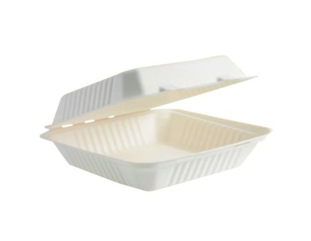 Clamshell Box - 1 Compartment, White (8&quot; x 8&quot;)