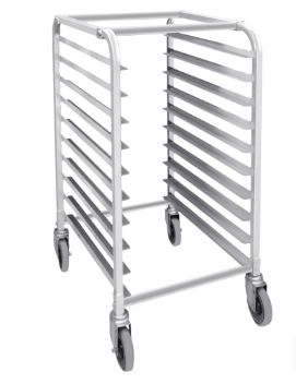 Bun Pan Rack, 10-Tier, 26x20.25x44&quot;/66x51.4x111.8cm, Aluminum