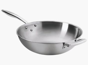 Wok, Tri-ply, 9qt/8.5L, SS (14x3.5&quot;/35.5x9)