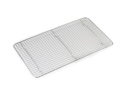 Full-Size Nickel-Plated Steel Footed Pan Grate – (18″×10&quot;)