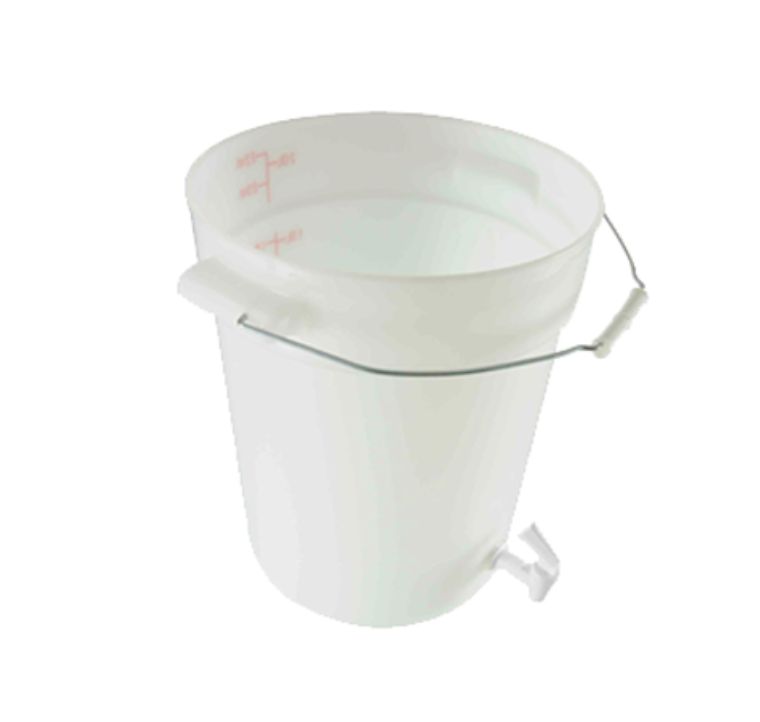6-Gallon Polypropylene Beverage Dispenser with Faucet – White