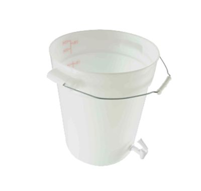 6-Gallon Polypropylene Beverage Dispenser with Faucet – White