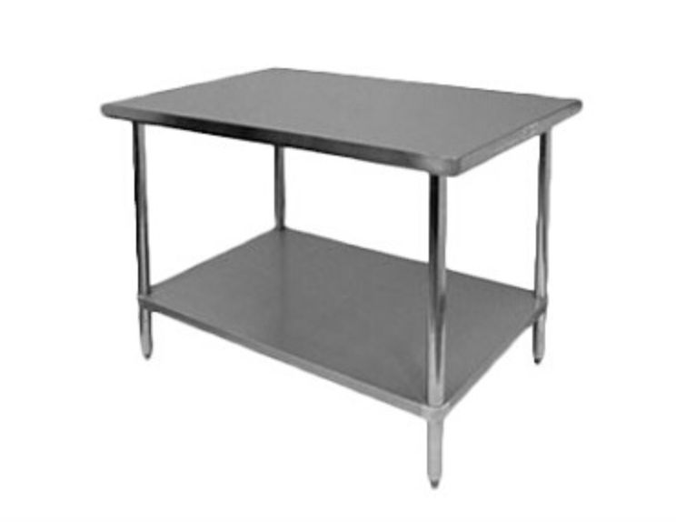 WorkTable, Flat Top 76x122x90cm - (18 Gauge Heavy Duty, SS)