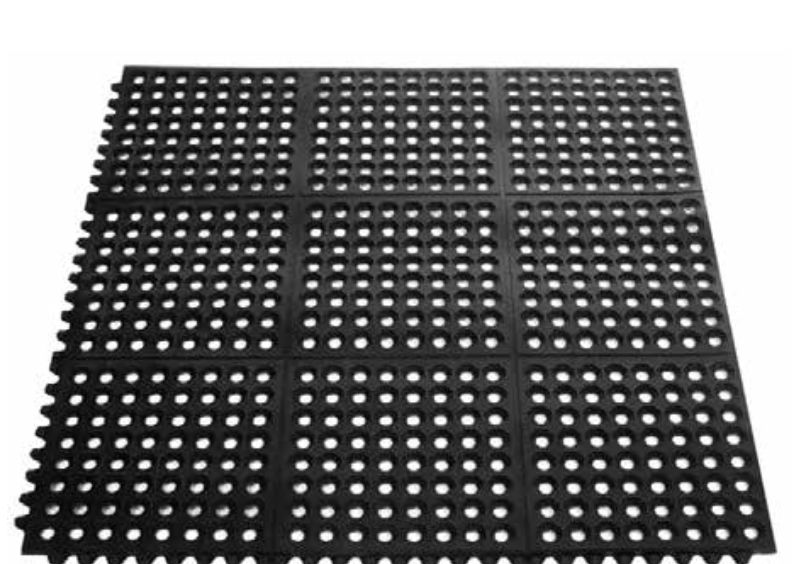 Floor Mat, Rubber - Interlocking (90 x 90 x 1.2cm)
