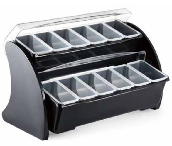 Condiment Holder 10 Compartment - 2 Tier