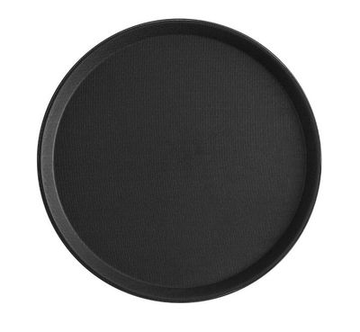 Round Tray 16&quot;, Black - Fiberglass (Non-Slip)