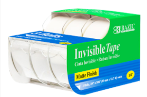 Invisible Tape 3/4" X 500" (3/Pack)