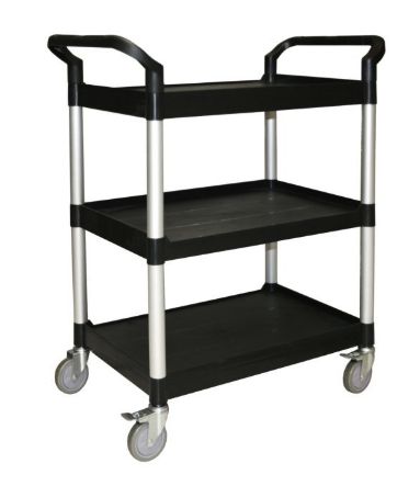 Utility Cart, 3 Shelves - Black