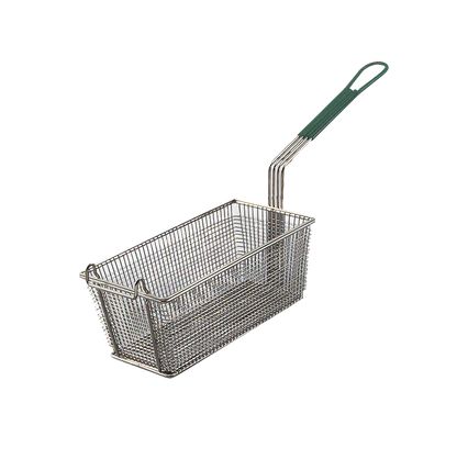 Fryer Basket - Green Handle, 13"×5.5"×5.5"