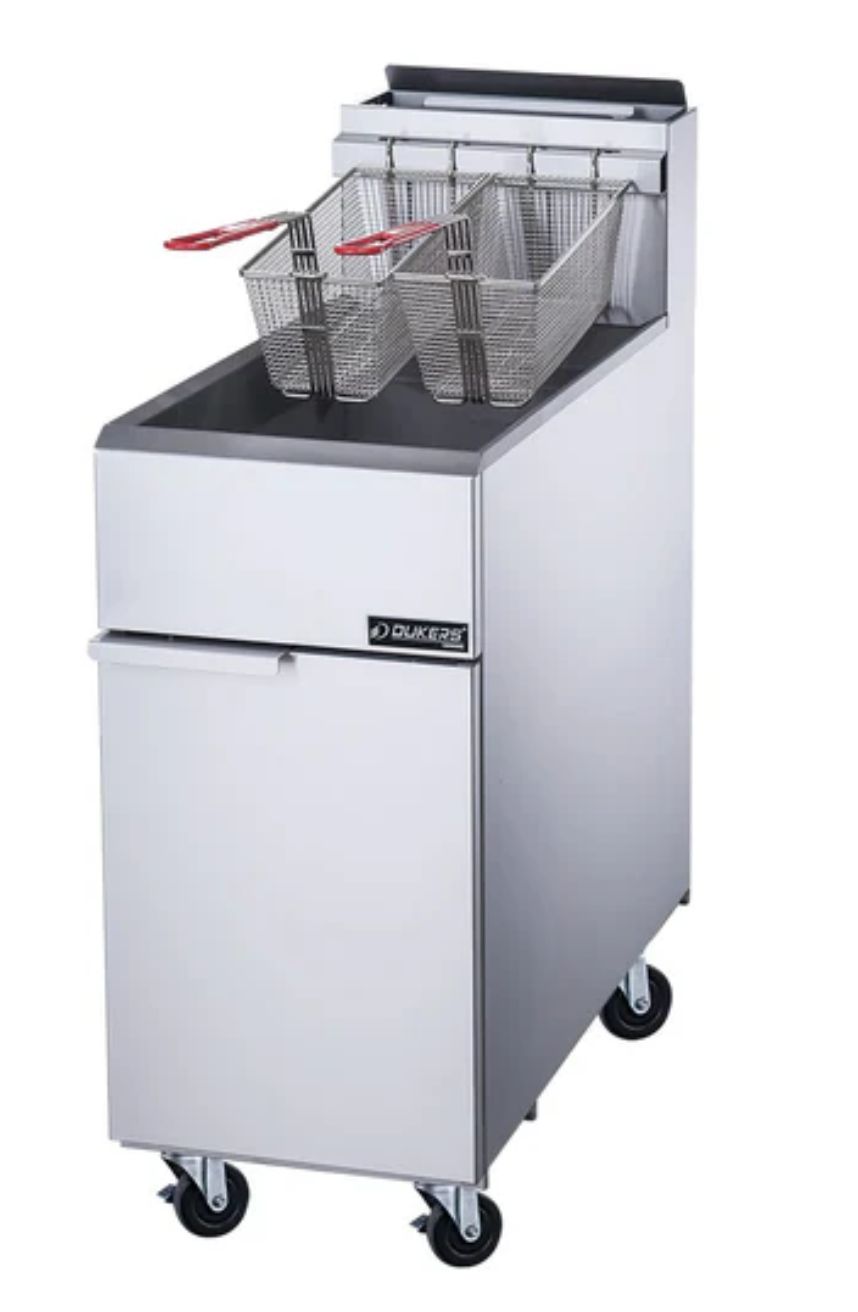 Gas Fryer with 3 Tube Burners - (40 lbs)