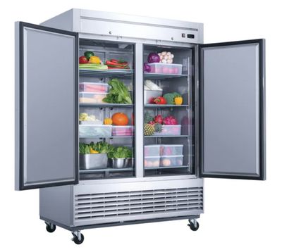 Reach In 55", Solid Two Door - Refrigerator