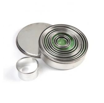 Circle Cookie Cutter Set – 12 Pieces, SS