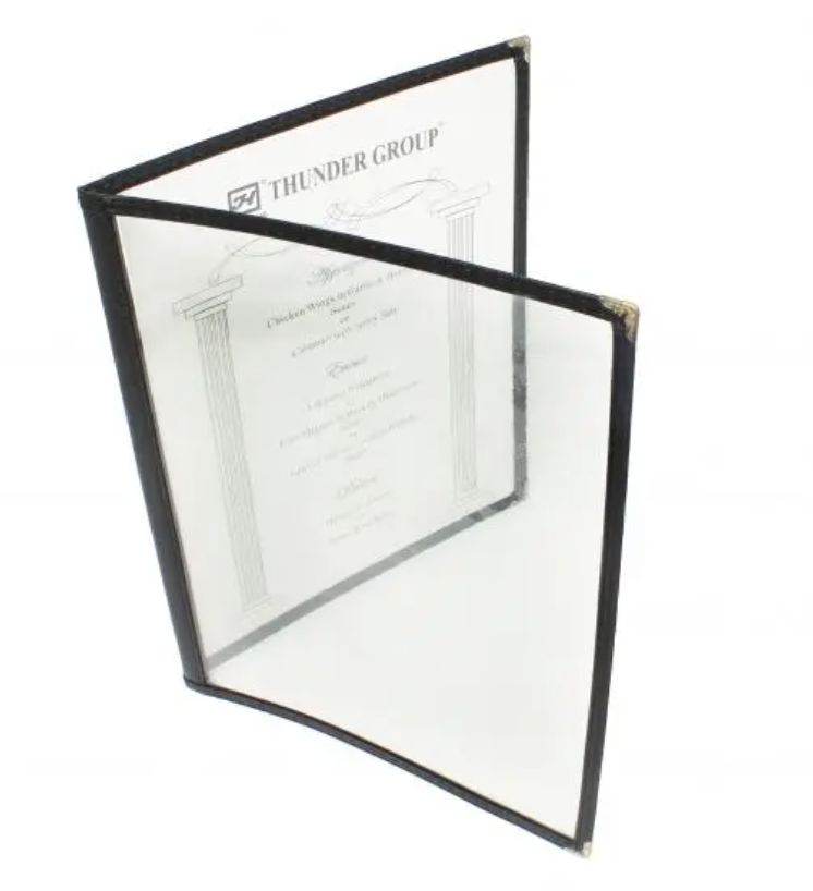 Double Fold Menu Cover, 8 1/2" X 11" Black