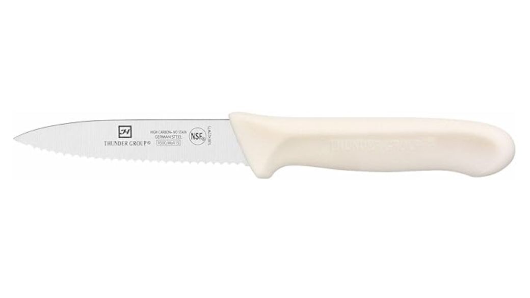 Paring Knife, 3-1/2" Blade, White Polypropylene - Pack of 2