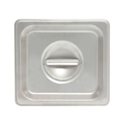 Steam Pan, Cover - Sixth Size Solid (Heavy Duty, SS)