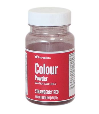 Colour Powder, Water-Soluble - Strawberry Red - 25g