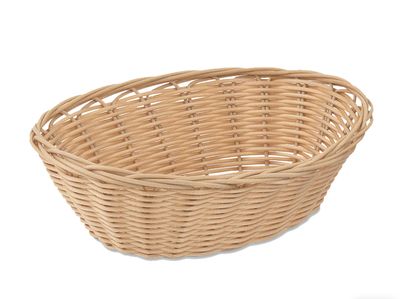 Woven Basket - Tan Polypropylene, Oval